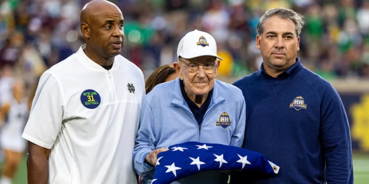 Lou Holtz and Our Lady on the Dome