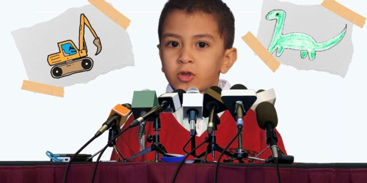 Image for article: 5-Year-Old Holds Press Conference To Announce He Is Switching Obsessive Interest From Backhoes To Dinosaurs