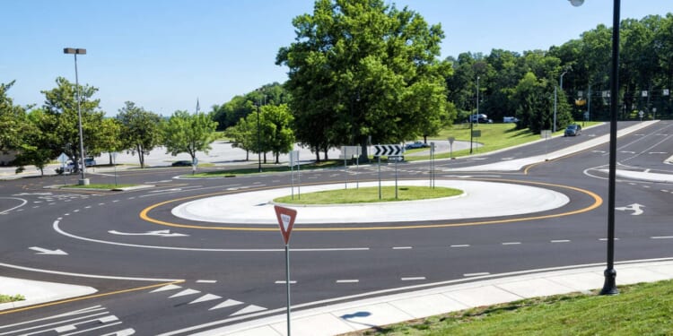 Image for article: American Values Under Attack: County Replaces 4-Way Stop With Roundabout