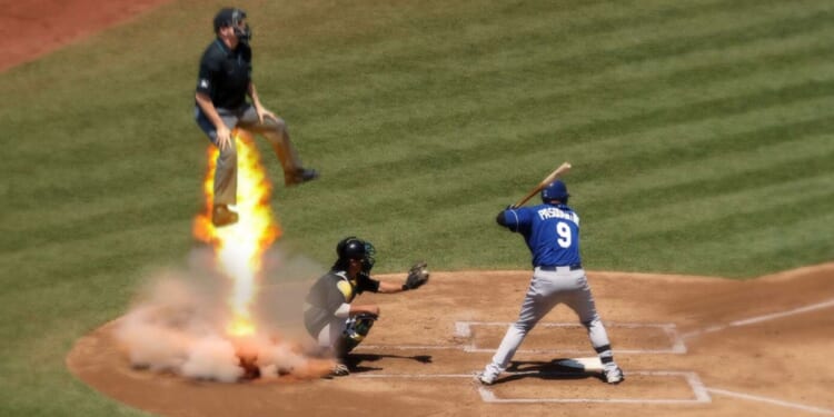 Image for article: MLB Introduces Popular New Rule Where Umps Who Get More Than 3 Calls Overturned Are Jettisoned Into The Sun