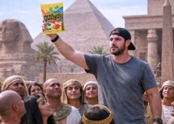 Image for article: Man Goes Back In Time To Mesmerize Ancients With Futuristic Technology Of Gushers