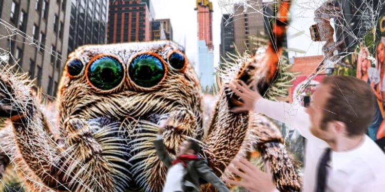 Image for article: Many Worried That The Giant Spiders Attacking New York Could Lead To An Increase In Hateful Arachnophobia