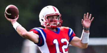 Image for article: Protestant Quarterback Throws Beautiful Hail Christ Alone Pass