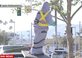 Image for article: Statue Of Cesar Chavez Gropes Woman As It’s Being Taken Down