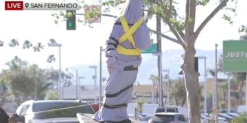 Image for article: Statue Of Cesar Chavez Gropes Woman As It’s Being Taken Down