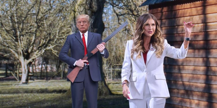Image for article: Tearful Trump Takes Kristi Noem Behind Woodshed