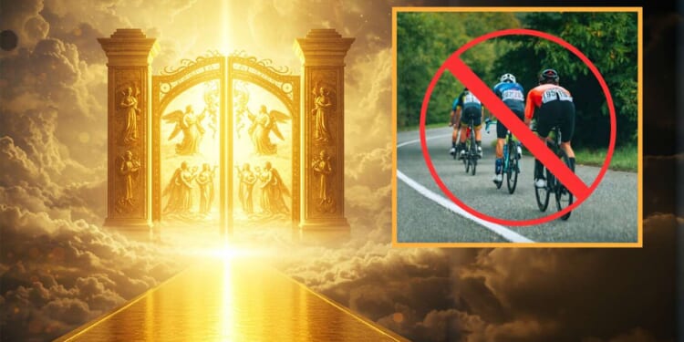 Image for article: Theologians Confirm Heaven's Streets Of Gold Will Have No Cyclists