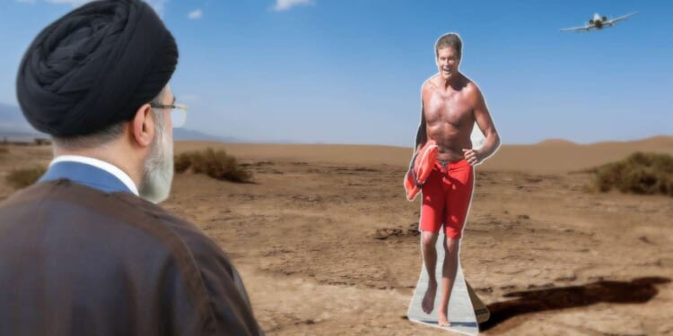 Image for article: Trump Lures Gay Ayatollah Out Of Hiding With Cardboard Cutout Of David Hasselhoff