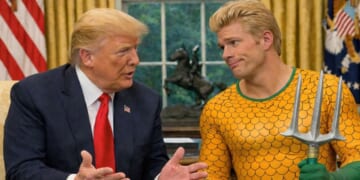 Image for article: ‘Good News, You’re Finally Useful,’ Says Trump As He Sends Aquaman To Strait Of Hormuz