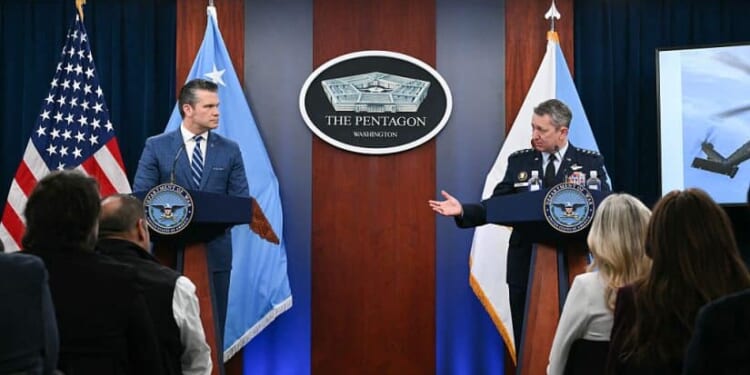 Hegseth, Gen Caine Brief After Ceasefire Reached With Iran