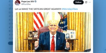 Image for article: BLASPHEMY: Pope Leo Shares AI Picture Of Him Dressed As Trump