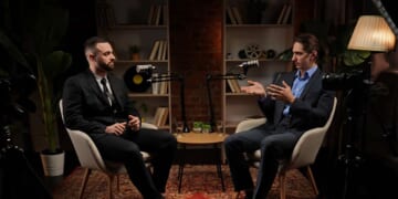 Image for article: In Historic First, Podcaster Goes On Other Podcaster's Podcast