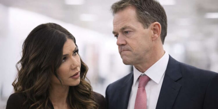 Image for article: Kristi Noem Asks Husband If There's Anything He Needs To Get Off His Chest