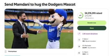 Image for article: Nation Kicks Off Fundraiser To Get Mamdani To Hug The Dodgers