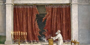 Image for article: Pharisee Asks If It's Normal For Temple Curtain To Suddenly Rip in Half