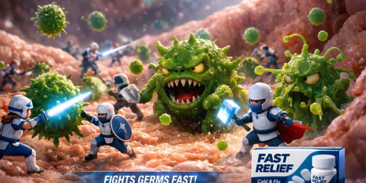 Image for article: Thanks, Wokeness: Commercials No Longer Showing Medicine As Tiny Little Warriors Who Murder Tiny Little Germs