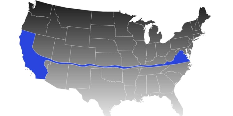 Image for article: Too Far? Gerrymandered Virginia Congressional Map Includes California