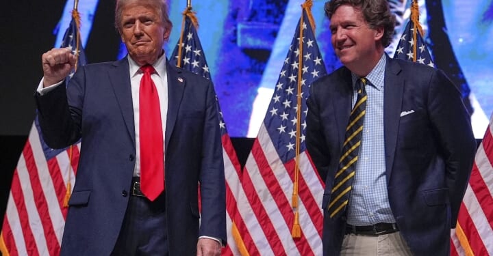 Trump Attacks “Low-IQ” Carlson for Suggesting That U.S. Will Nuke Iran