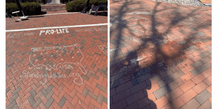 Abortion Activists Deface Pro-Life Messages at Johns Hopkins University