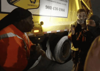 Garbage Truck Driver Confronts Anti-ICE Protesters During Latest Delaney Hall Clash in Newark