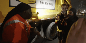 Garbage Truck Driver Confronts Anti-ICE Protesters During Latest Delaney Hall Clash in Newark