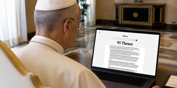 Image for article: Grok Responds To Pope Leo By Publishing List Of 95 Theses