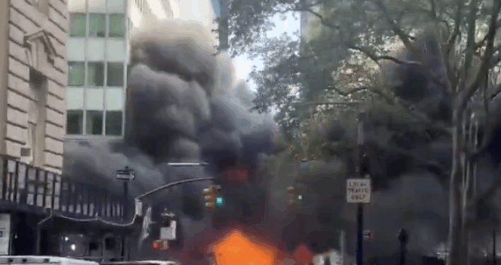 MTA Vehicle Explodes Near Charging Bull Statue In Lower Manhattan