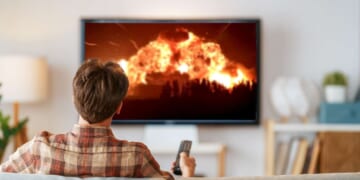 Image for article: Man Watching Blue Origin Explode Just Glad To Know Wife's Amazon Purchases Could Finance This