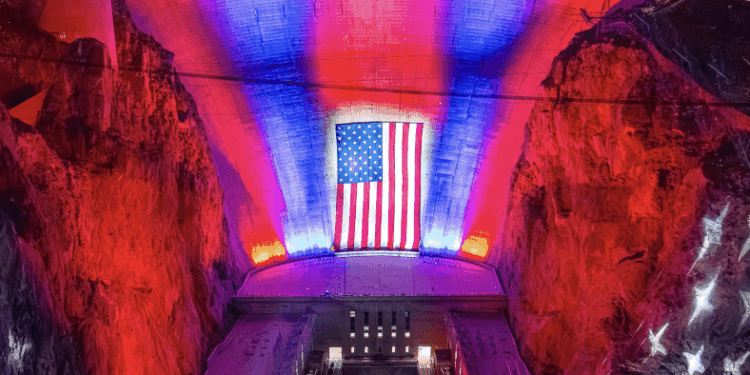 Massive American Flag Draped Across Hoover Dam Ahead Of America’s 250th Anniversary