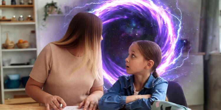 Image for article: Mom Accidentally Opens Wormhole Helping Kid With Fractions