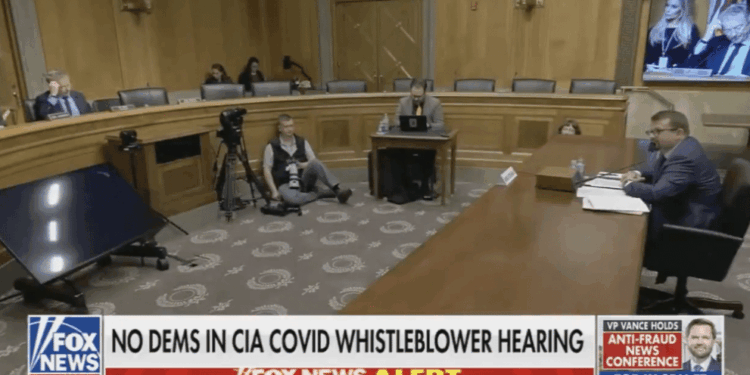 Not One Democrat Senator Showed Up to the COVID Whistleblower Hearing
