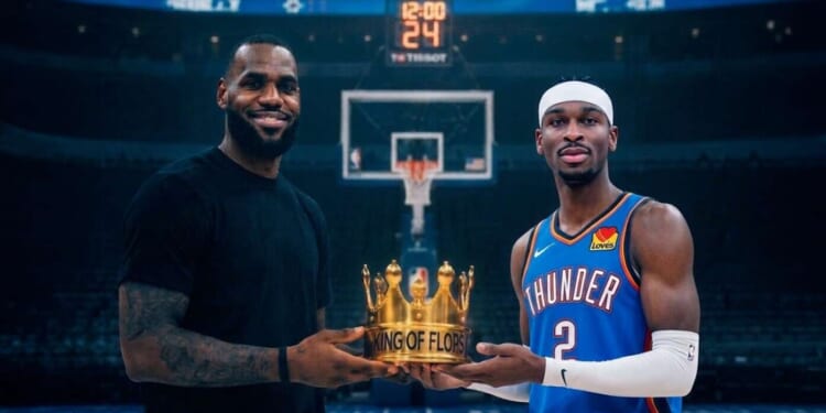 Image for article: Tearful LeBron James Hands Over Flopping Crown To Shai Gilgeous-Alexander