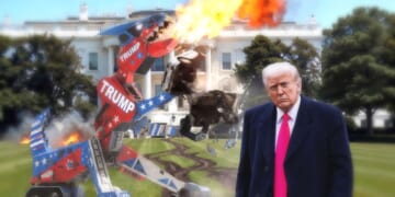 Image for article: Trump Scraps Plans For Presidential Library In Favor Of Constructing A Presidential Truckasaurus