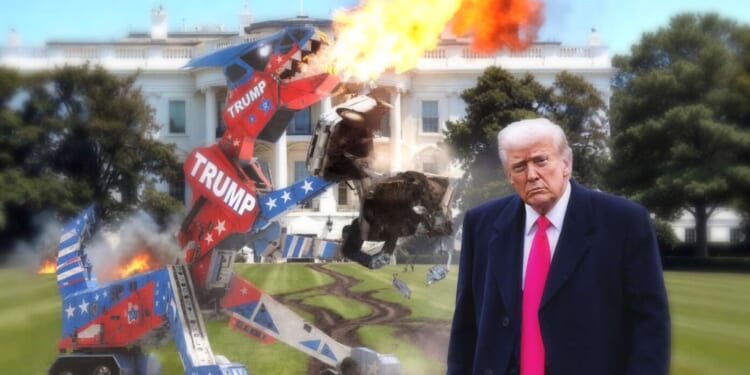 Image for article: Trump Scraps Plans For Presidential Library In Favor Of Constructing A Presidential Truckasaurus