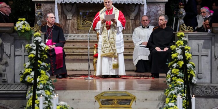 Pope Leo prays at St. Augustine’s tomb in Pavia, calling all to be signs of Jesus’ love
