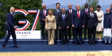 Image for article: Confused Biden Wanders Into G7 Summit