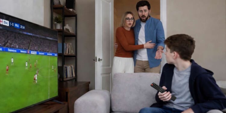 Image for article: Conservative Parents Horrified To Walk In On Son Watching World Cup
