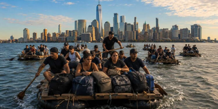 Image for article: Cubans Living In NYC Begin Boarding Rafts To Escape Communism Again