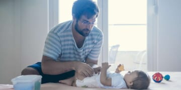 Image for article: 'Feminism Was A Mistake,' Thinks Man Immediately After Starting To Change Baby's Diaper