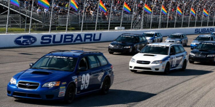 Image for article: NASCAR Celebrates Pride Month With First All-Subaru Race