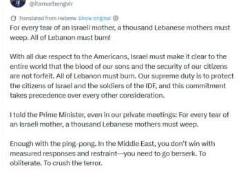 Peace Talks Canceled After Israel-Hezbollah Fighting. Israelis Call for War Crimes Against Lebanese Civilians