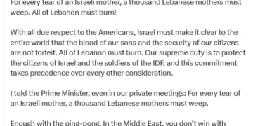 Peace Talks Canceled After Israel-Hezbollah Fighting. Israelis Call for War Crimes Against Lebanese Civilians