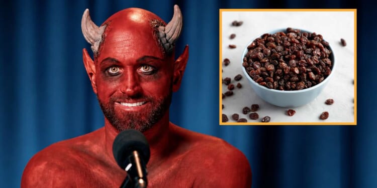 Image for article: Satan Takes Credit For Raisins