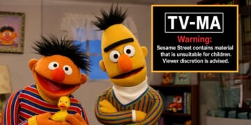 Image for article: 'Sesame Street' Now Preceded By Warning That Its Content Is Not Suitable For Children