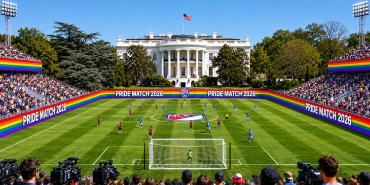 Image for article: Trump Recognizes Pride Month By Hosting Soccer Match On White House Lawn