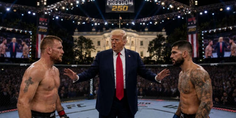 Image for article: UFC Fight Ends Abruptly As Trump Brokers Peace Deal Between The Fighters