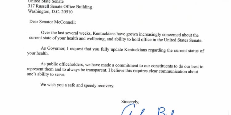 Kentucky Governor Wants McConnell Health Update