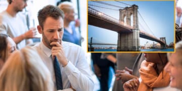 Image for article: Introverted Conference Attendee Torn Between Participating In Icebreaker And Throwing Self Off Bridge
