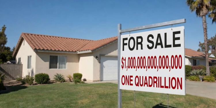 Image for article: Average Price Of New Home In California Hits $1 Quadrillion