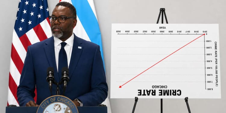 Image for article: Chicago Mayor Credits Huge Drop In Crime To Turning Crime Stats Chart Upside Down